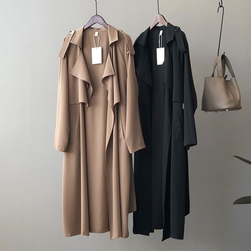 2024 Fashion Temperament Dames Trenchcoat Retro Losse Jas