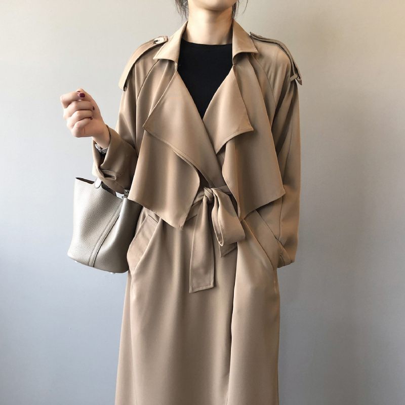 2024 Fashion Temperament Dames Trenchcoat Retro Losse Jas