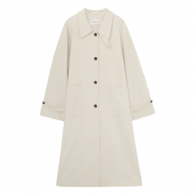 Dames Revers Trenchcoat 2024 Losse Single-breasted Jas