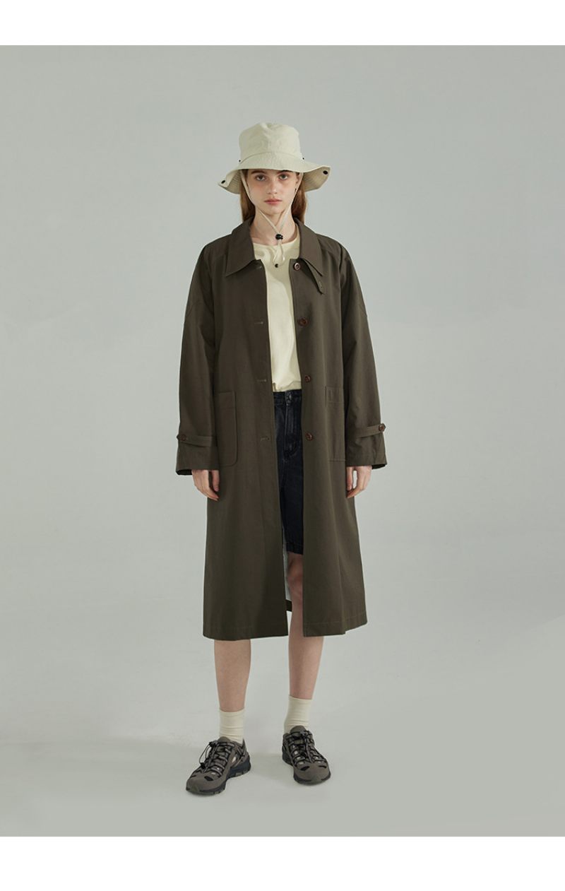 Dames Revers Trenchcoat 2024 Losse Single-breasted Jas