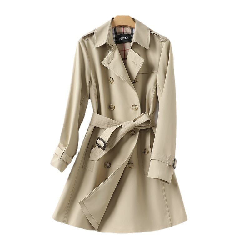 Dames Trenchcoat 2024 Halflange Temperament Mode Jas