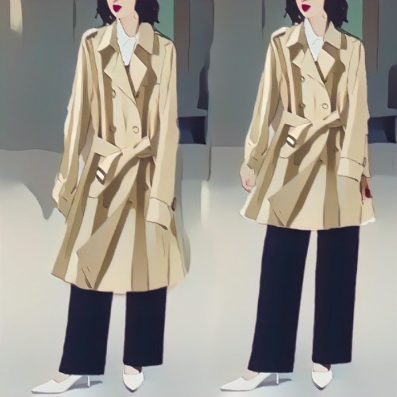 Dames Trenchcoat 2024 Halflange Temperament Mode Jas