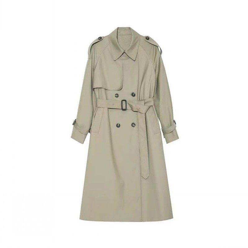 Lange Trenchcoat Dames 2024 Double Breasted Jas