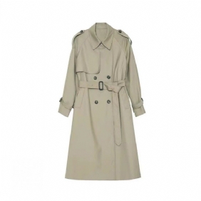 Lange Trenchcoat Dames 2024 Double Breasted Jas