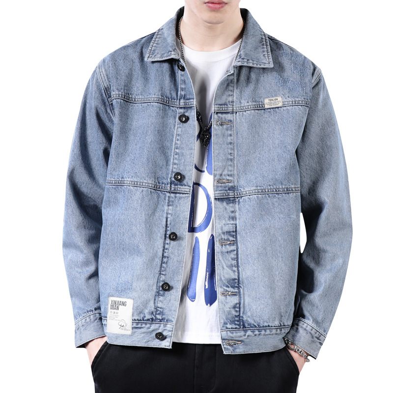 Denim Jack Voor Heren Vintage 2024 Losse Trend