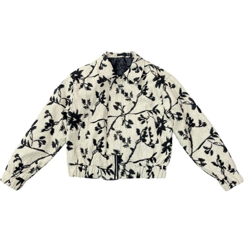 Herenjack Casual Print Revers Losse Bloemen