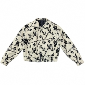 Herenjack Casual Print Revers Losse Bloemen