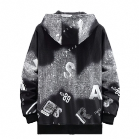 Herenjack Print Letter Trend Loose Hoodie Sports