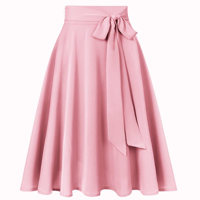 2024 Damesrokken Effen Kleur Chiffon Big Swing