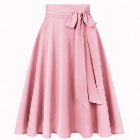 2024 Damesrokken Effen Kleur Chiffon Big Swing