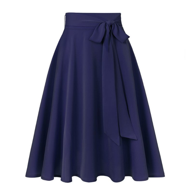 2024 Damesrokken Effen Kleur Chiffon Big Swing