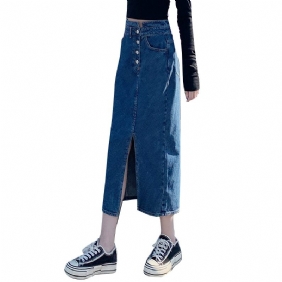 2024 Hoge Taille Denim Rok Dames Temperament Halflange Retro