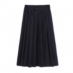 2024 Plooirok Donkerblauwe Elastische Taille Rok