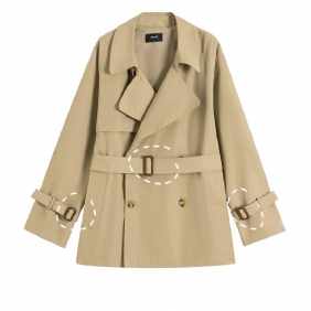 Kaki Dames Trenchcoat 2024 Trendy Korte Dunne Jas