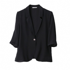 Zwarte Blazers Cropped Damesblazersjack Elegance