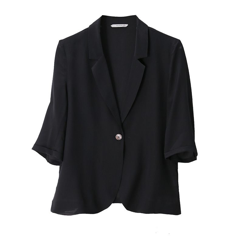 Zwarte Blazers Cropped Damesblazersjack Elegance