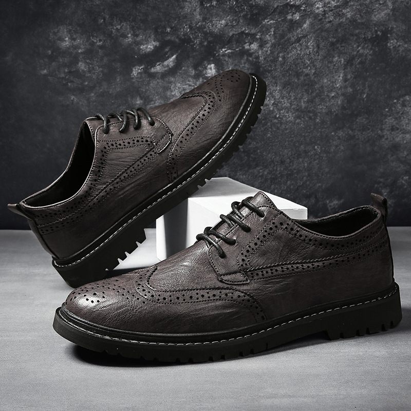 2024 Four Seasons Fashion Herenschoenen Brogue Schoenen Trendy Jeugd Voor Heren