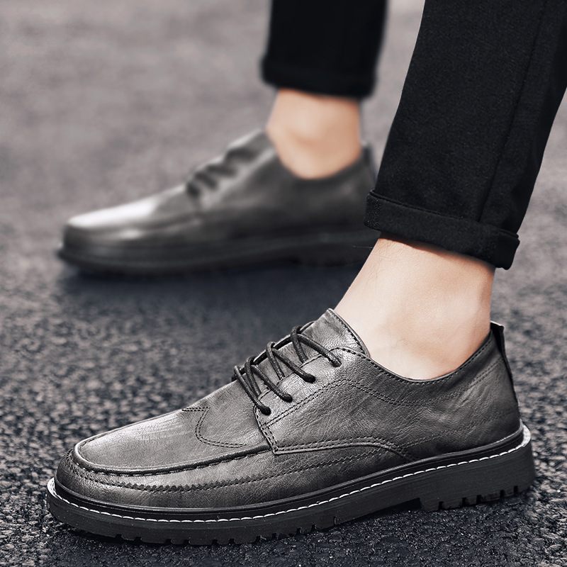 2024 Lente Casual Heren Dress Schoenen Brogue Trendy Platte