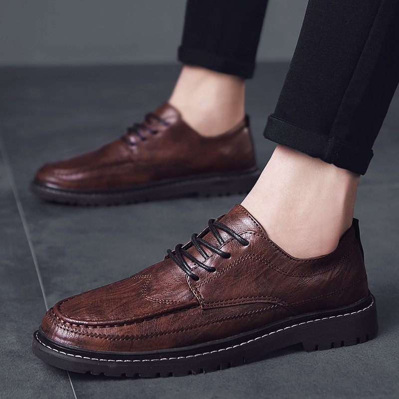 2024 Lente Casual Heren Dress Schoenen Brogue Trendy Platte