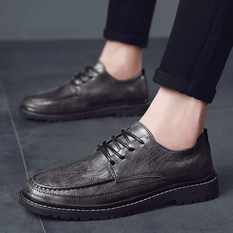 2024 Lente Casual Heren Dress Schoenen Brogue Trendy Platte