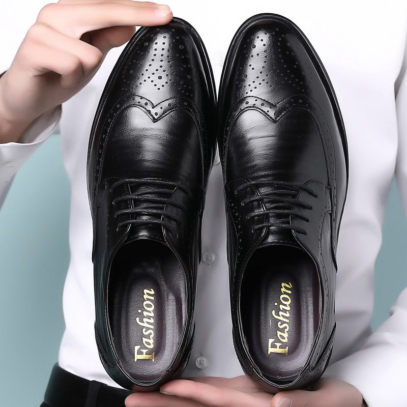 2024 Lente Nieuwe Brogue Schoenen Heren Jurk Mannen Grote Maat Business Casual Dress Trend Herenschoenen 45-46-47