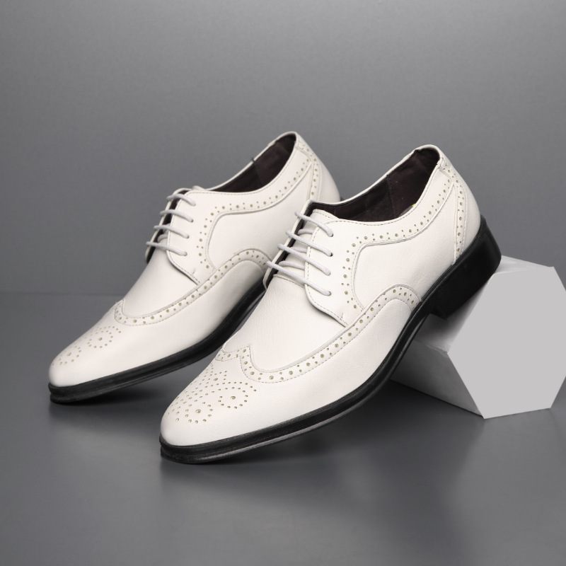 2024 Lente Nieuwe Brogue Schoenen Heren Jurk Mannen Grote Maat Business Casual Dress Trend Herenschoenen 45-46-47