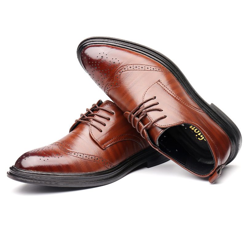 2024 Lente Nieuwe Brogue Schoenen Heren Jurk Mannen Grote Maat Business Casual Dress Trend Herenschoenen 45-46-47