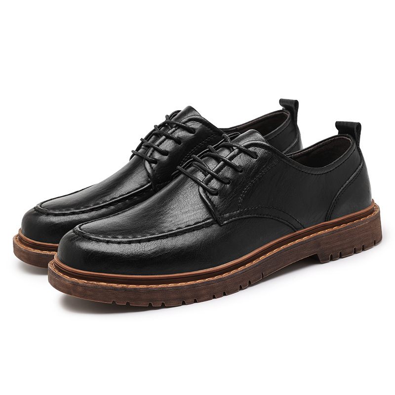 2024 Lente Nieuwe Mode Geklede Schoenen Brogue Heren Casual Retro Lederen Martin Laarzen