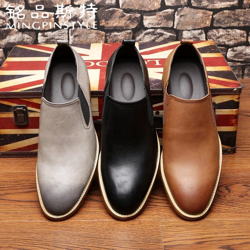 2024 Mannen Puntschoen Grote Maat Brogue Schoenen Trendy Retro Business Casual Dress