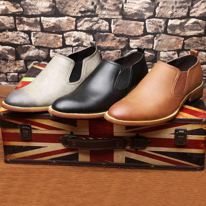 2024 Mannen Puntschoen Grote Maat Brogue Schoenen Trendy Retro Business Casual Dress