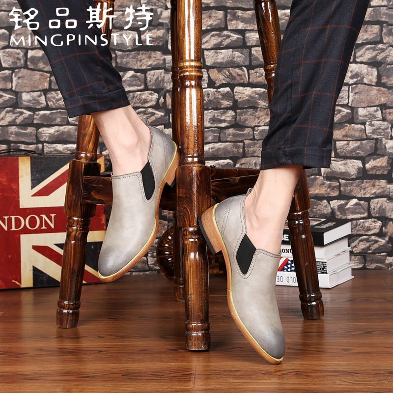 2024 Mannen Puntschoen Grote Maat Brogue Schoenen Trendy Retro Business Casual Dress