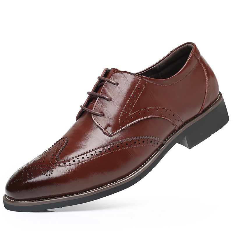 2024 Nieuwe Herenschoenen Brogue Schoenen Grote Maat Trendy Business Casual Heren Formele 38-48 Maten