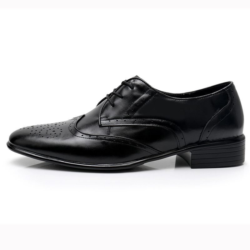 Brogue Schoenen Geklede Business Derby Casual Heren Gesneden Formeel Leer