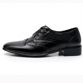 Brogue Schoenen Geklede Business Derby Casual Heren Gesneden Formeel Leer