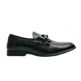 Brogue Schoenen Gesneden Puntige Neus Geklede Heren Trend Herfst Ademend Kwastje Slip-on