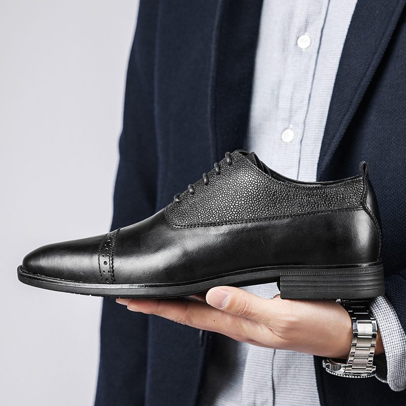 Brogue Schoenen Herenschoenen Lente Retro Zakelijke Jurk Lederen Bruiloft Bruidegom Man