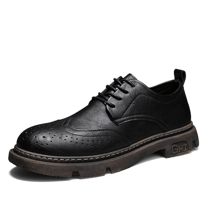 Brogue Schoenen Martin Laarzen Low-top Geklede Zwart Heren Lente Tooling Herenschoenen Casual Klassiek Vier Seizoenen