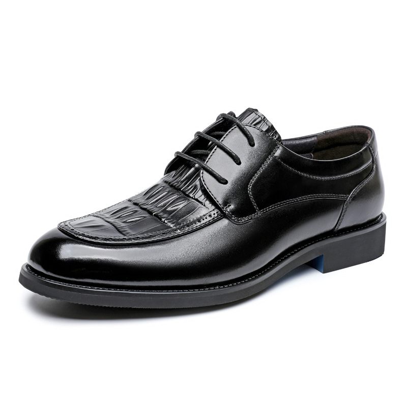 Echt Lederen Herenschoenen Koeienhuid Lente En Herfst Nieuwe Formele Jurk Bruiloft Bruidegom Schoenen High-end Heren Business Casual Kleding