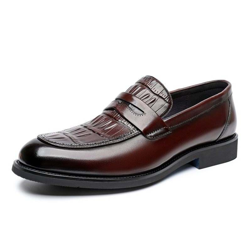 Echt Lederen Herenschoenen Koeienhuid Lente En Herfst Nieuwe Formele Jurk Bruiloft Bruidegom Schoenen High-end Heren Business Casual Kleding