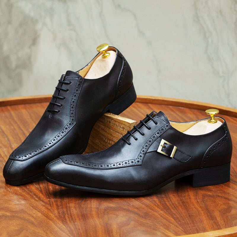 Formele Herenschoenen Leren Zakelijke Trouwschoenen Oxfordschoenen Brogue-schoenen Voor Heren High-end Casual