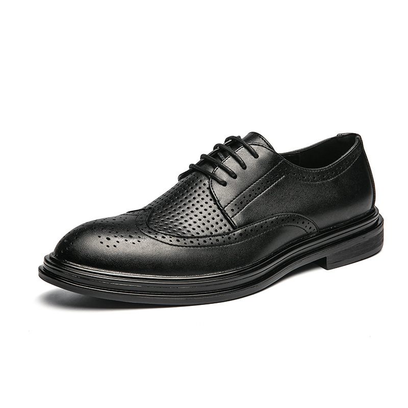 Grote Maat 46 Brogue Schoenen Gesneden Herenschoenen Zomer Holle Ademende Herenkapper Trend Business Casual