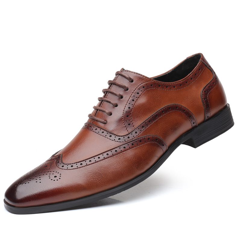 Grote Maat Geklede Schoenen Heren 47 48 45 46 Zakelijke Brogue Zomer Casual Leer