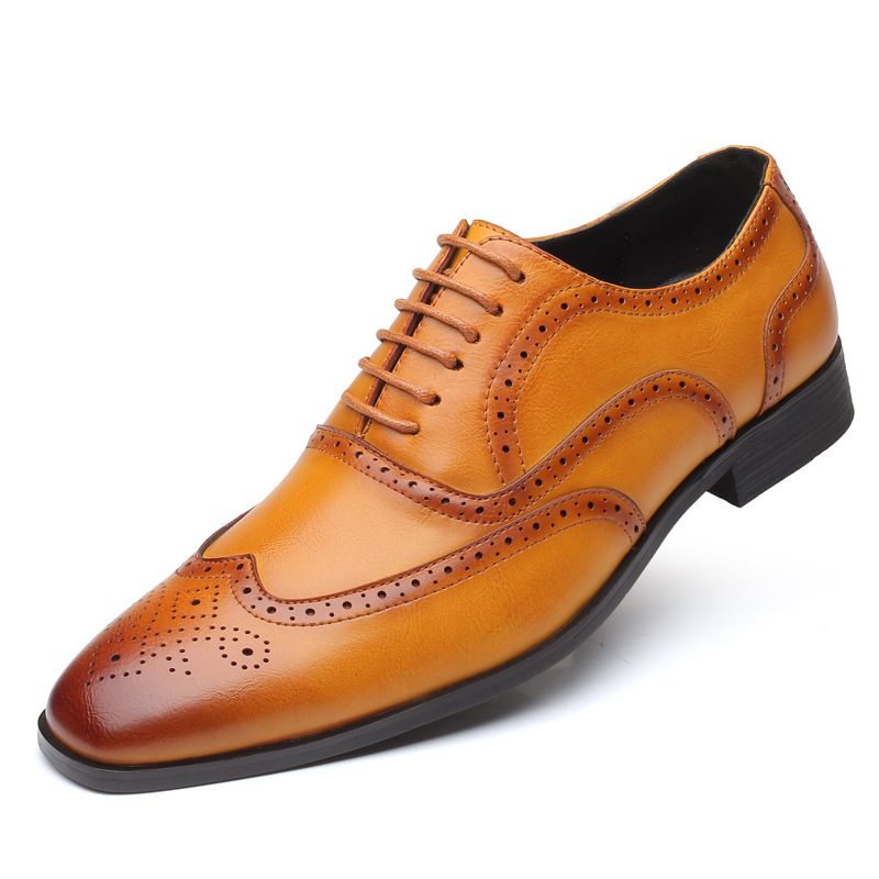 Grote Maat Geklede Schoenen Heren 47 48 45 46 Zakelijke Brogue Zomer Casual Leer