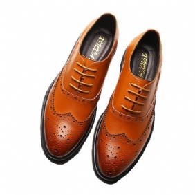 Heren Retro Zakelijke Formele Jurk Mode Geklede Schoenen Casual Platte Brogue Trendy