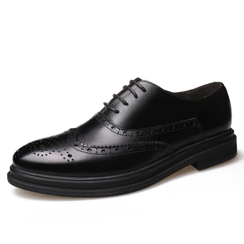 Heren Retro Zakelijke Formele Jurk Mode Geklede Schoenen Casual Platte Brogue Trendy