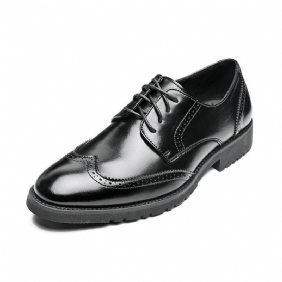 Heren Zakelijke Formele Slijtage Brogue Schoenen Herenschoenen Casual Trendy Geklede Innerlijke Hoogte Verhogen Bruiloft Bruidegom