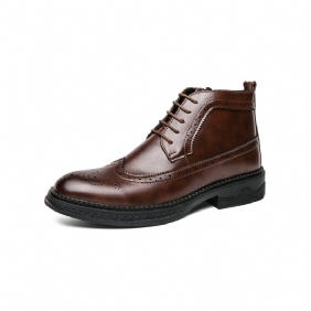 Herfst Nieuwe Brogue Schoenen Heren Martin Laarzen Mode Casual