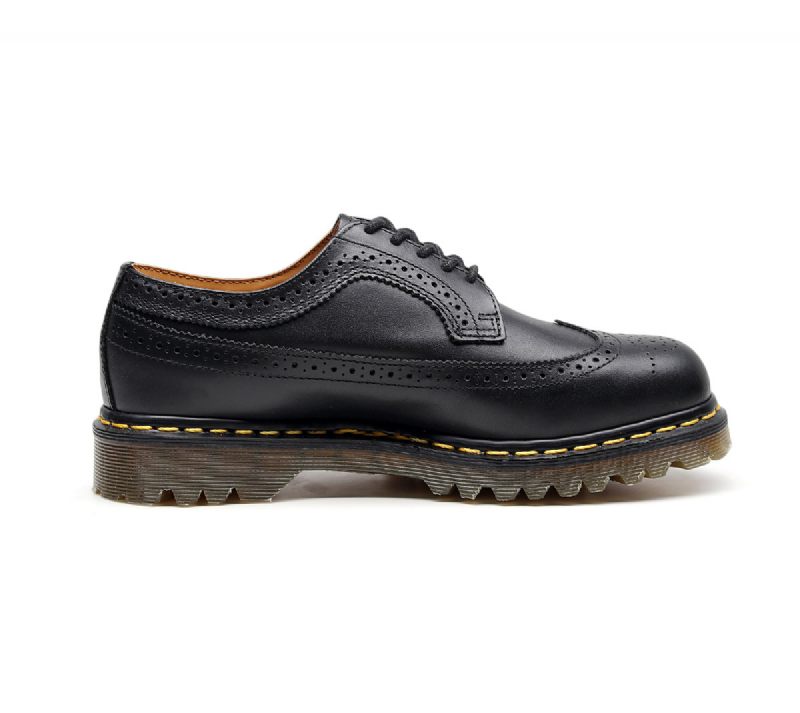 Klassieke 5-gaats Leren Martin Laarzen Brogue Schoenen Herenschoenen Gesneden Ontwerp Platte Heren- En Damesschoenen Grote Maat