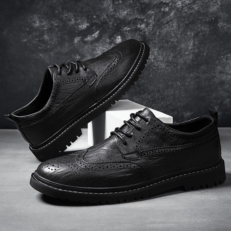 Nieuwe Herenschoenen Martin Schoenen Heren Brogue Trendy Casual Geklede