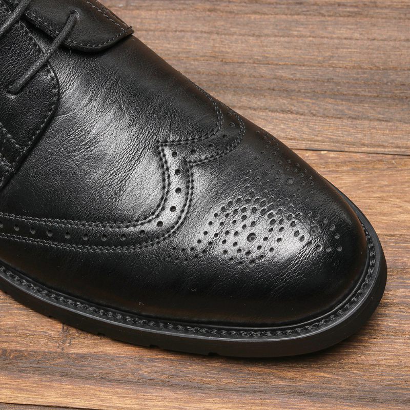 Plus Size Heren Brogues Business Schoenen Comfortabele Mocassin Klassieke Geklede Gegraveerde Derby